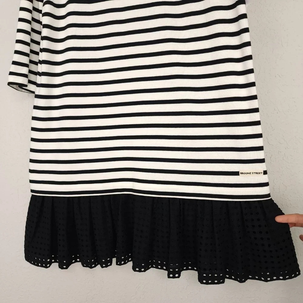 kate spade Black and White Striped Mini Dress